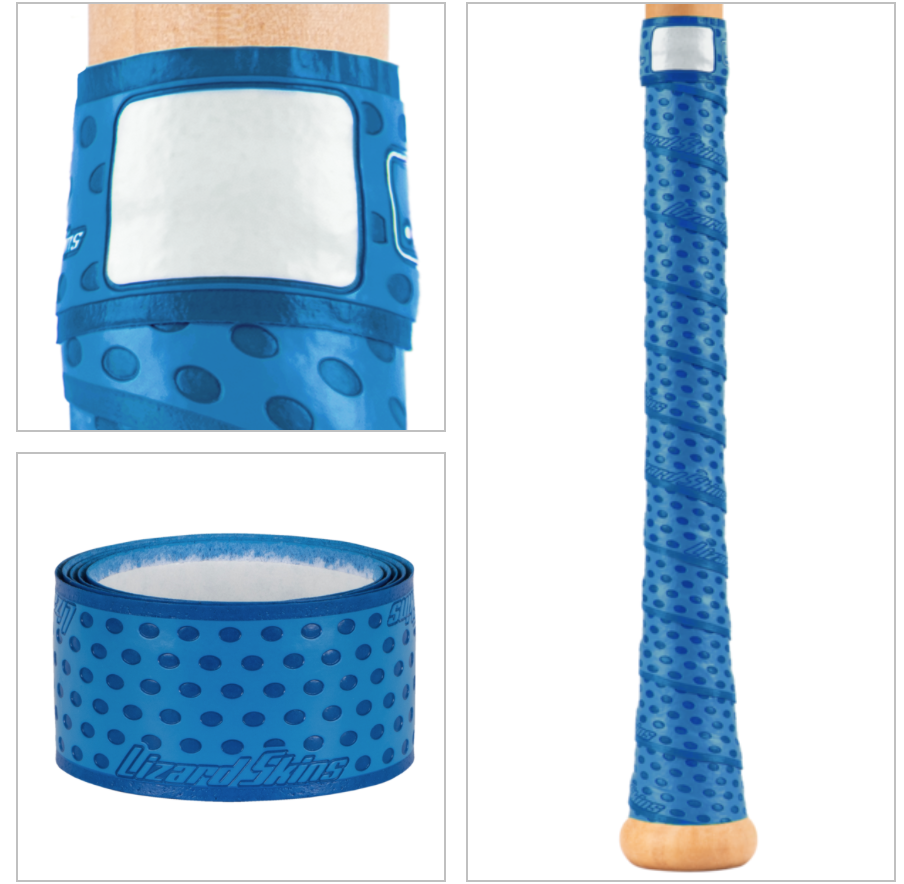 ELECTRIC BLUE Lizard Skin DSP BAT GRIP